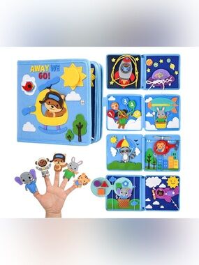 Busy Book for Toddlers 1–3 | Felt Montessori | Quiet Travel Toy